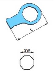 Ключ крышки ступицы BPW ECO SW120/L240