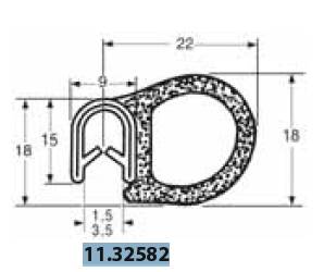 Профиль уплотн. кромочный (1м, бухта 50м)