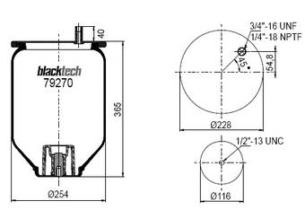 Пневморессора W01 358 9270 (Hendrickson)