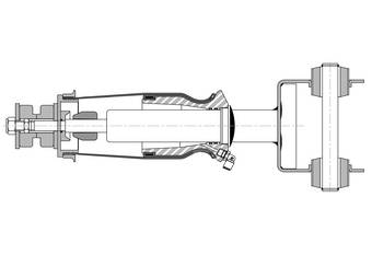 Амортизатор кабины задний (пневмо) Renault Premium DXi 7, Kerax DXi 11/13, Magnum DXi 12/13