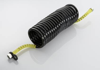 Шланг спиральный желтый/гайка М18х1.5 (8,5м, макс.13,2м)