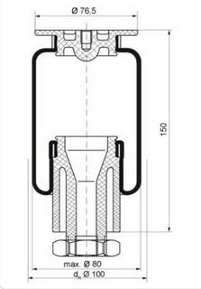 Пневморессора площадки компрессора кондиционера SZ35-11