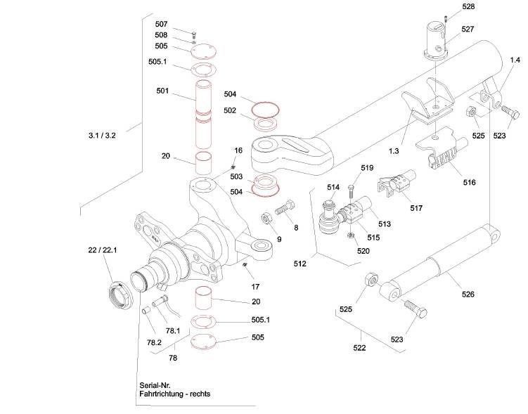 Р/к шкворня SAF (на сторону)