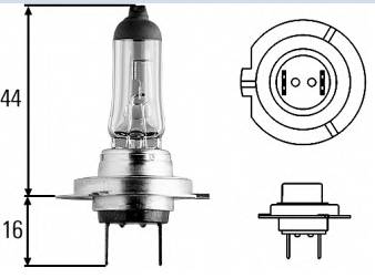Лампа фары H7 12V/55W BLUE
