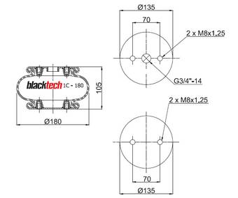 Пневмобаллон FS120-9 3/4 M8