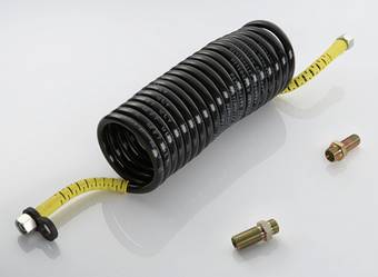 Шланг спиральный жёлтый MAN TGA/TGS/TGX (штуцеры M18x1,5/M16x1,5) 4,0 м